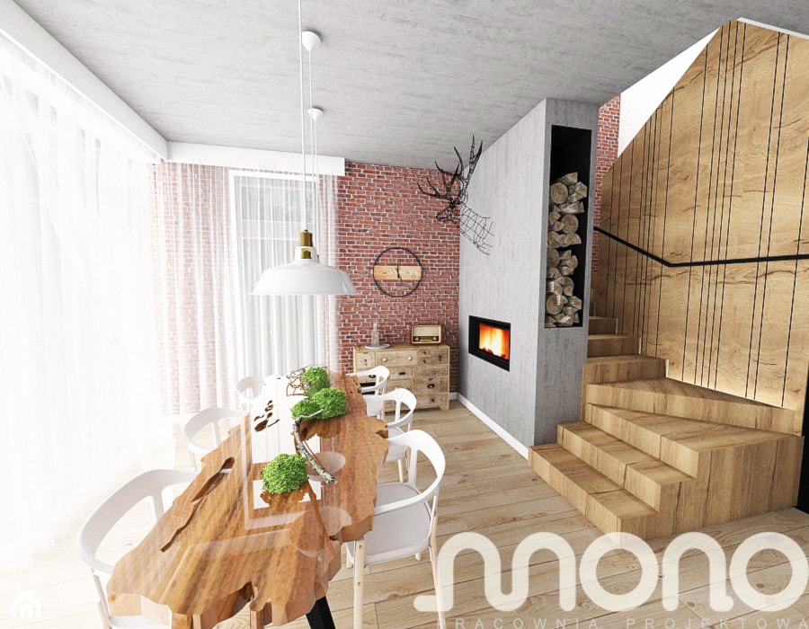 Aranżacja wnętrza domu w Konarzynkach - Średni salon, styl skandynawski - zdjęcie od Szlachta Pracownia Projektowa