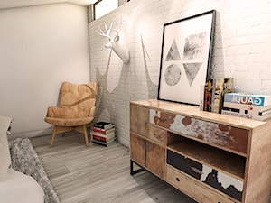 Metamorfoza mieszkania w Chojnicach - Średnia biała sypialnia, styl rustykalny - zdjęcie od Szlachta Pracownia Projektowa