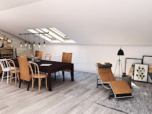 Metamorfoza mieszkania w Chojnicach - Średnia biała jadalnia, styl rustykalny - zdjęcie od Szlachta Pracownia Projektowa