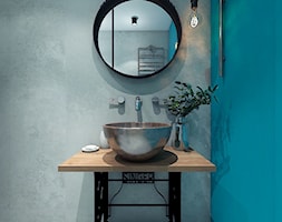 Łazienka Dom w Sitnie - Mała bez okna z punktowym oświetleniem łazienka, styl industrialny - zdjęcie od Szlachta Pracownia Projektowa - Homebook