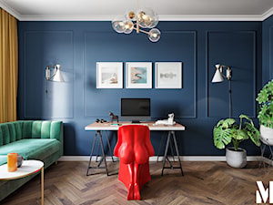 Odważne kolory w pracy - Biuro, styl nowoczesny - zdjęcie od Monika Idzikowska Wnętrza