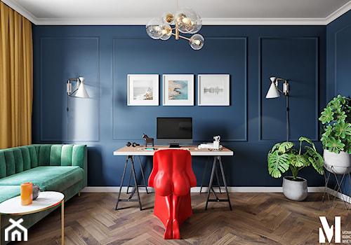Odważne kolory w pracy - Biuro, styl nowoczesny - zdjęcie od Monika Idzikowska Wnętrza
