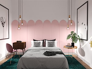 Sypialnia Millennial pink - Sypialnia, styl nowoczesny - zdjęcie od Inny wymiar studio projektowania wnętrz