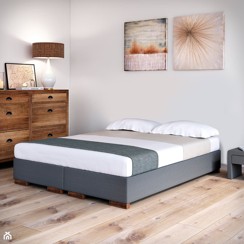 Baza łóżka kontynentalnego w stylu minimalistycznym - zdjęcie od senpo.pl – łóżka, materace, stelaże - Homebook