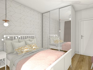 Kobiece mieszkanie - Średnia szara sypialnia - zdjęcie od Pracownia Projektowa Małgorzata Roszczewska