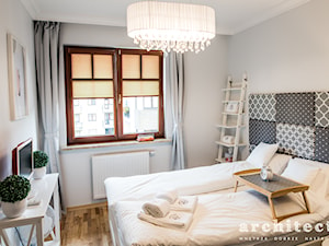 apartament do wynajęcia SOPOT - Mała szara sypialnia, styl glamour - zdjęcie od architecto