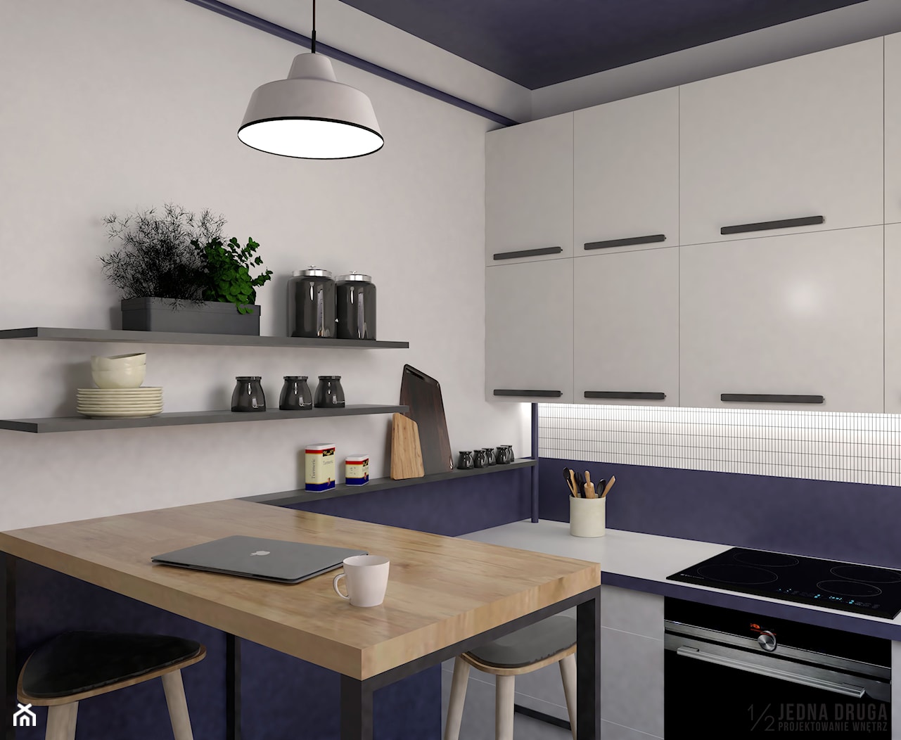 mieszkanie, Kolbudy - projekt - Kuchnia, styl nowoczesny - zdjęcie od JEDNA DRUGA - Homebook