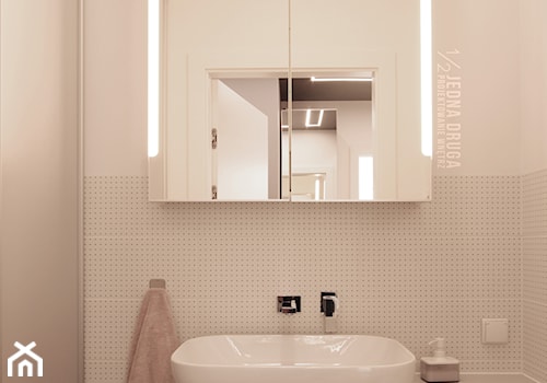 Mieszkanie, Gdańsk Wrzeszcz - Mała bez okna z lustrem łazienka, styl nowoczesny - zdjęcie od JEDNA DRUGA