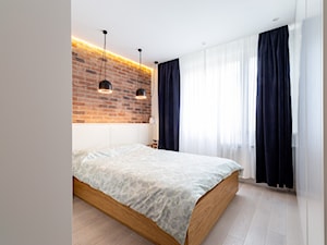 Realizacja projektu mieszkania w Zabrzu - Mała biała sypialnia - zdjęcie od Wawoczny Architekt