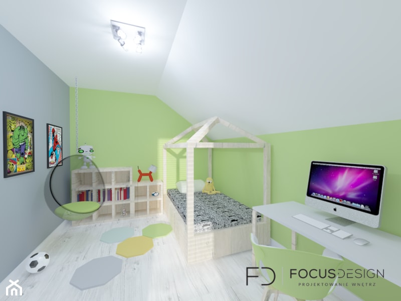 PROJEKT POKOJU DLA CHŁOPCA - Pokój dziecka, styl nowoczesny - zdjęcie od Focus Design