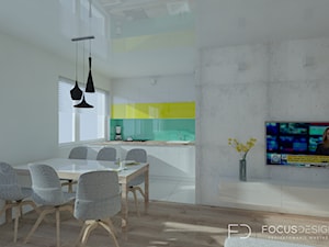 PROJEKT APARTAMENTU W KATOWICACH - Salon, styl nowoczesny - zdjęcie od Focus Design