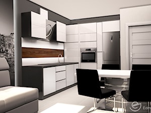 Kuchnia biała na wysoki połysk - Kuchnia, styl nowoczesny - zdjęcie od Edmonston Design- Studio Projektowania i Aranżacji Wnętrz