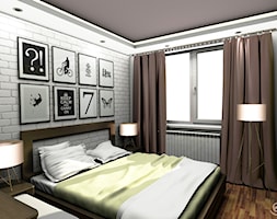 Sypialnia - Średnia biała zielona sypialnia, styl nowoczesny - zdjęcie od Edmonston Design- Studio Projektowania i Aranżacji Wnętrz - Homebook
