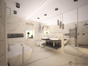 Nowoczesna łazienka w stylu Glamour - Łazienka, styl nowoczesny - zdjęcie od Edmonston Design- Studio Projektowania i Aranżacji Wnętrz