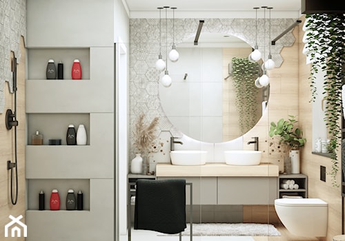 Drohiczyn nad Bugiem | Projekt 3 łazienek w stylu nowoczesnym w rezydencji - Łazienka, styl nowoczesny - zdjęcie od "TWORZYWO" Warsztat Architektury Wnętrz