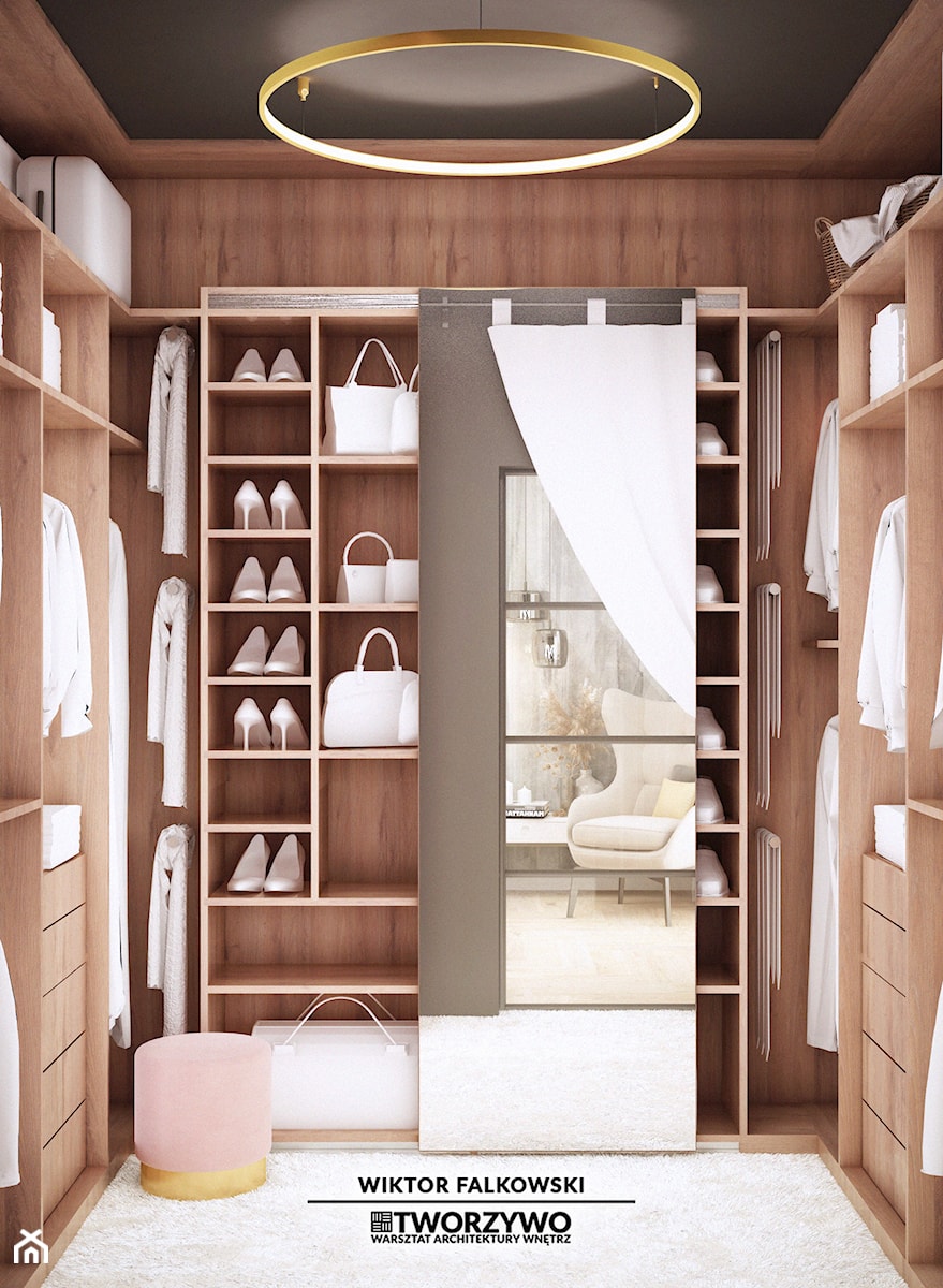 Osowicze | Projekt domu jednorodzinnego w stylu nowoczesnym - Garderoba, styl nowoczesny - zdjęcie od "TWORZYWO" Warsztat Architektury Wnętrz