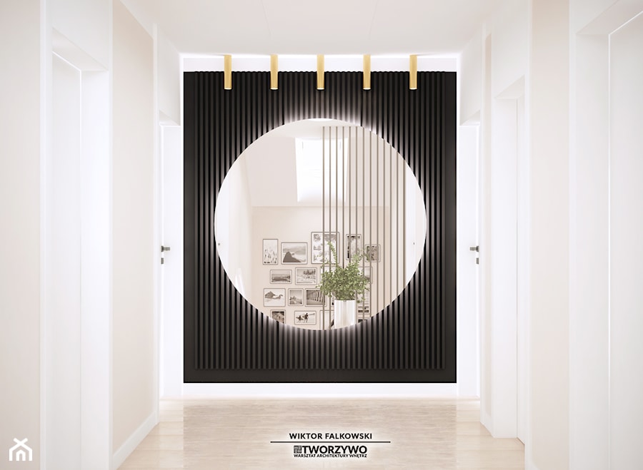 Dobrzyniewo | Projekt domu jednorodzinnego w stylu black modern classic - Schody, styl nowoczesny - zdjęcie od "TWORZYWO" Warsztat Architektury Wnętrz