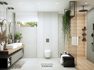 Drohiczyn nad Bugiem | Projekt 3 łazienek w stylu nowoczesnym w rezydencji - Łazienka, styl nowocze ... - zdjęcie od "TWORZYWO" Warsztat Architektury Wnętrz