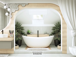 Drohiczyn nad Bugiem | Projekt 3 łazienek w stylu nowoczesnym w rezydencji