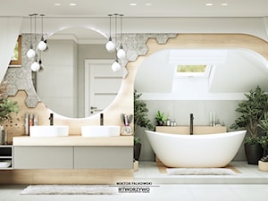 Drohiczyn nad Bugiem | Projekt 3 łazienek w stylu nowoczesnym w rezydencji - Łazienka, styl nowocze ... - zdjęcie od "TWORZYWO" Warsztat Architektury Wnętrz