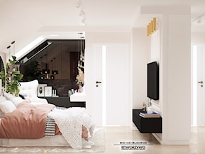 Dobrzyniewo | Projekt domu jednorodzinnego w stylu black modern classic - Sypialnia, styl nowoczesny - zdjęcie od "TWORZYWO" Warsztat Architektury Wnętrz