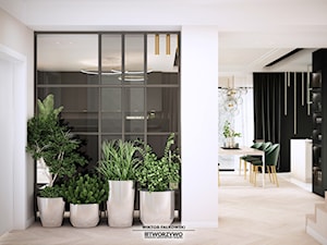 Dobrzyniewo | Projekt domu jednorodzinnego w stylu black modern classic - Hol / przedpokój, styl nowoczesny - zdjęcie od "TWORZYWO" Warsztat Architektury Wnętrz