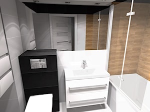 Kompaktowe 2 pokoje - Mała bez okna z lustrem z punktowym oświetleniem łazienka - zdjęcie od OPEN HOUSE INVEST