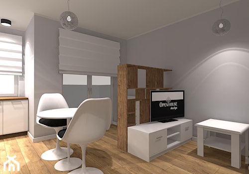 Kompaktowe 2 pokoje - Szary salon z jadalnią - zdjęcie od OPEN HOUSE INVEST