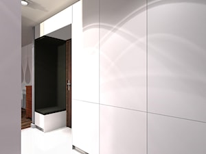 Kompaktowe mieszkanie dla dwojga - Średni czarny szary hol / przedpokój, styl nowoczesny - zdjęcie od OPEN HOUSE INVEST