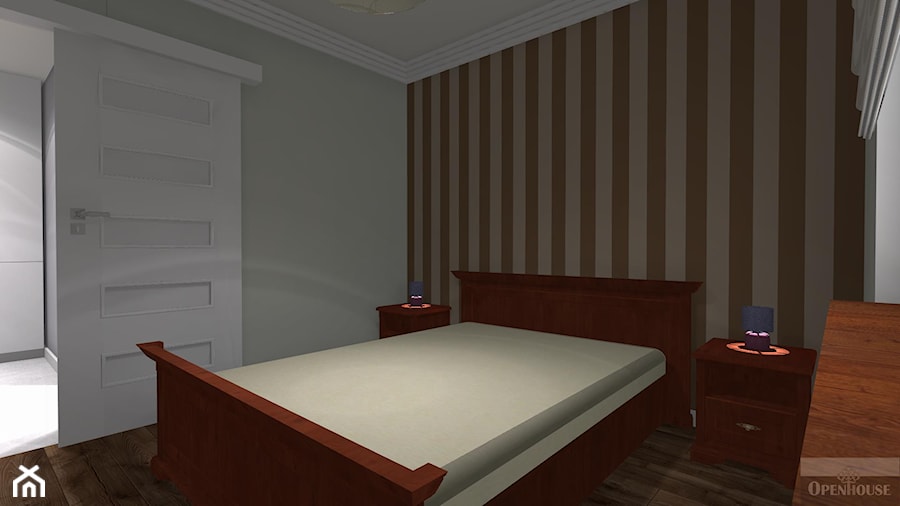 Kompaktowe mieszkanie dla dwojga - Średnia szara sypialnia, styl tradycyjny - zdjęcie od OPEN HOUSE INVEST