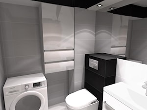 Kompaktowe 2 pokoje - Mała bez okna z pralką / suszarką z lustrem z punktowym oświetleniem łazienka - zdjęcie od OPEN HOUSE INVEST