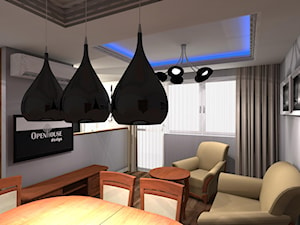 Kompaktowe mieszkanie dla dwojga - Średni szary salon z jadalnią, styl tradycyjny - zdjęcie od OPEN HOUSE INVEST
