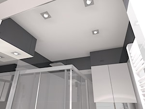 3 pokoje w nowoczesnym rozwiązaniu - Średnia z punktowym oświetleniem łazienka z oknem, styl nowoczesny - zdjęcie od OPEN HOUSE INVEST