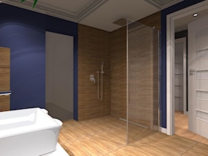 Długa Apartament - Średnia bez okna z lustrem z punktowym oświetleniem łazienka - zdjęcie od OPEN HOUSE INVEST