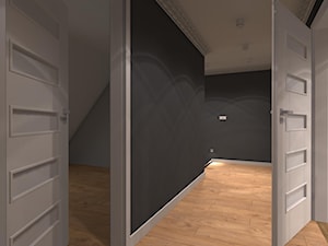 Długa Apartament - Średni czarny hol / przedpokój - zdjęcie od OPEN HOUSE INVEST