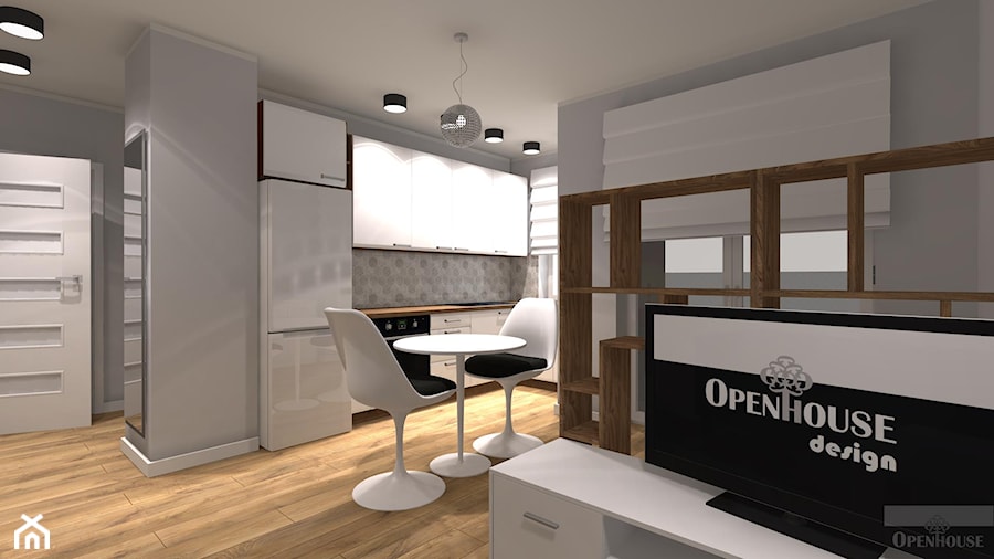 Kompaktowe 2 pokoje - Szary salon z kuchnią z jadalnią - zdjęcie od OPEN HOUSE INVEST