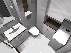 3 pokoje dla rodziny - Mała bez okna z pralką / suszarką z lustrem łazienka - zdjęcie od OPEN HOUSE INVEST