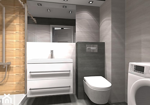 Kompaktowe 2 pokoje - Mała bez okna z pralką / suszarką z punktowym oświetleniem łazienka - zdjęcie od OPEN HOUSE INVEST