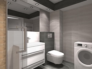 Kompaktowe 2 pokoje - Mała bez okna z pralką / suszarką z lustrem z punktowym oświetleniem łazienka - zdjęcie od OPEN HOUSE INVEST