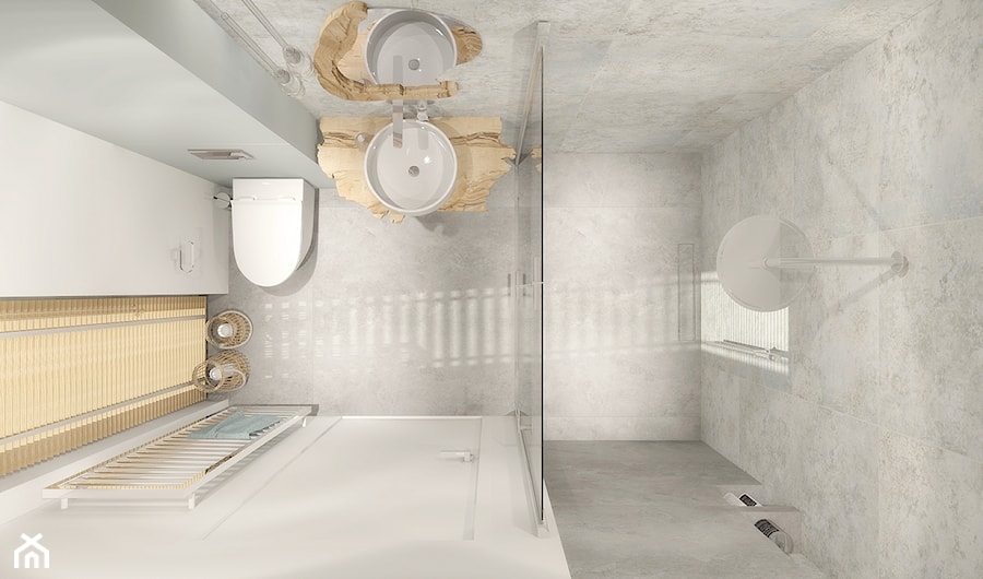 Łazienka rustykalna z prysznicem - zdjęcie od ONE HOME Studio Architektury Wnętrz