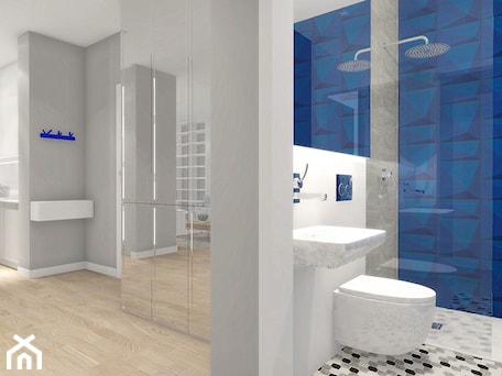 Aranżacje wnętrz - Łazienka: kobaltowa łazienka - ONE HOME Studio Architektury Wnętrz. Przeglądaj, dodawaj i zapisuj najlepsze zdjęcia, pomysły i inspiracje designerskie. W bazie mamy już prawie milion fotografii!