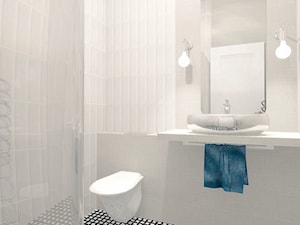 Mała na poddaszu bez okna łazienka, styl nowoczesny - zdjęcie od ONE HOME Studio Architektury Wnętrz