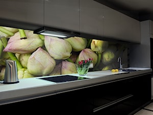 Kuchnia: panel szklany z grafiką