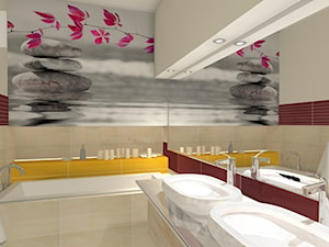 Wygodna łazienka 10m/2 dla 3 -osobowej rodziny - zdjęcie od Arte-INTERNI pracownia projektowa