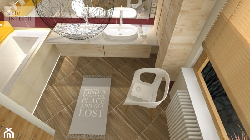Wygodna łazienka 10m/2 dla 3-osobowej rodziny - zdjęcie od Arte-INTERNI pracownia projektowa - Homebook