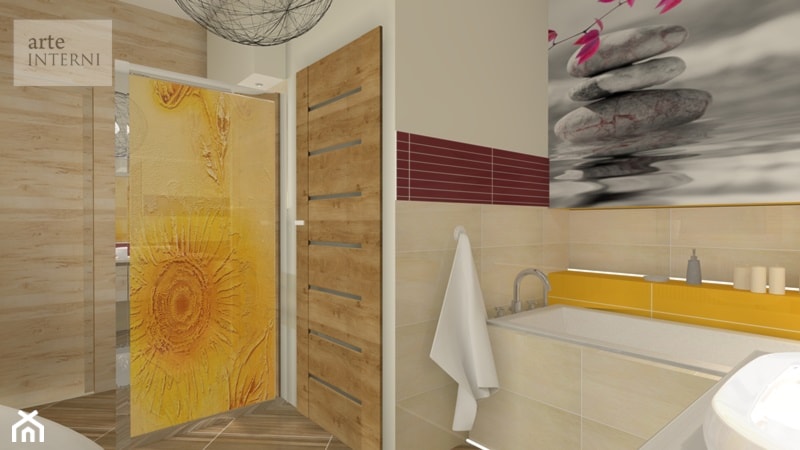 Wygodna łazienka 10m/2 dla 3-osobowej rodziny - zdjęcie od Arte-INTERNI pracownia projektowa - Homebook