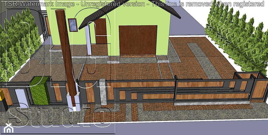 wizualizacja przedpola domu - zdjęcie od digstudio