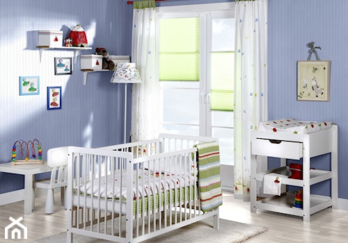 Aranżacje - Średni niebieski pokój dziecka dla niemowlaka dla chłopca dla dziewczynki, styl nowoczesny - zdjęcie od MARDOM HOME