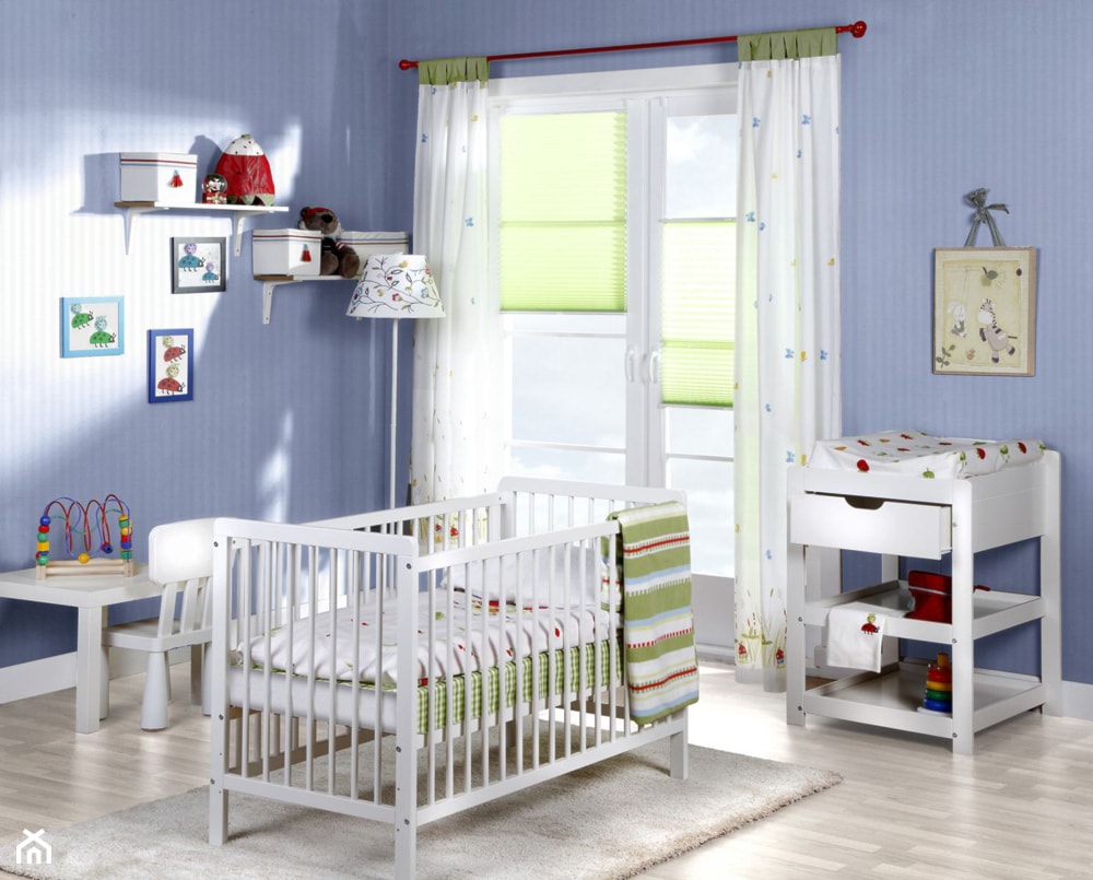 Aranżacje - Średni niebieski pokój dziecka dla niemowlaka dla chłopca dla dziewczynki, styl nowoczesny - zdjęcie od MARDOM HOME - Homebook