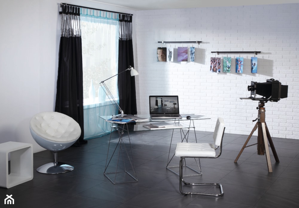 Aranżacje - Średnie białe biuro, styl nowoczesny - zdjęcie od MARDOM HOME - Homebook